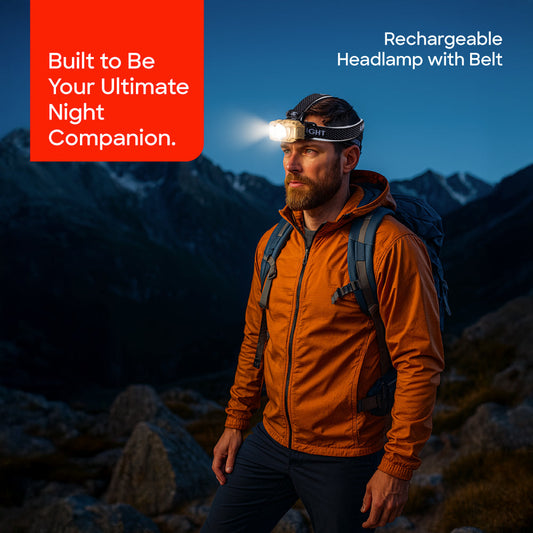 Sanford Rechargeable LED Headlamp with 20W Light, COB LEDs & 5000mAh Battery | SF1054HL - buysanford