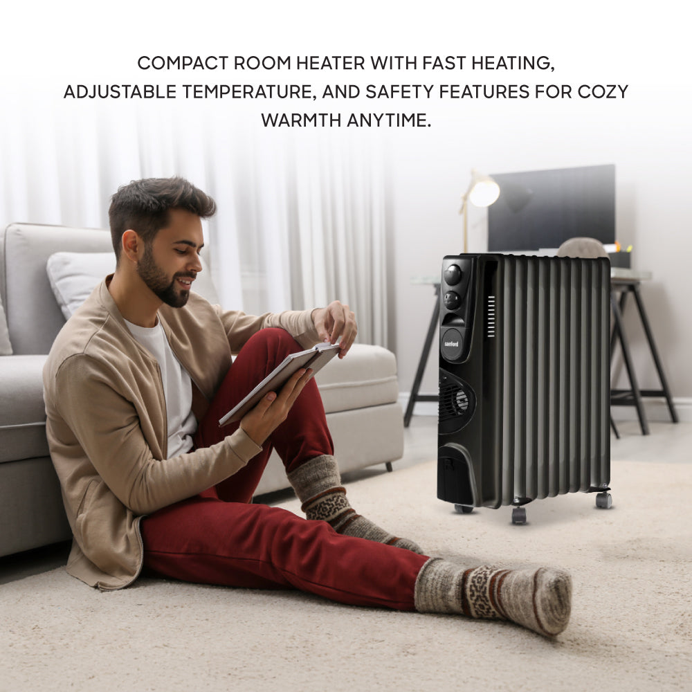 Sanford 2900W 13-Fin Oil Filled Radiator Heater with Turbo Fan and Thermostat Control | SF1212OH - buysanford