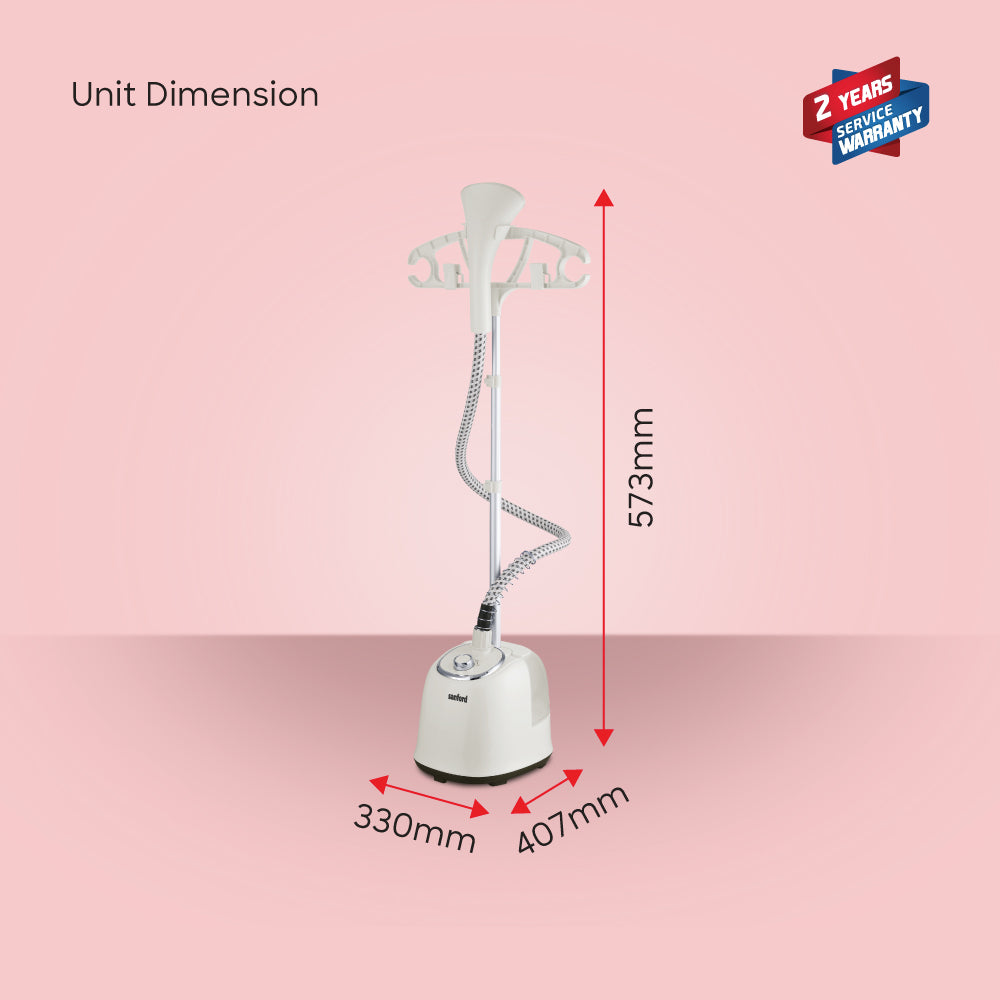 Sanford 1800W Garment Steamer with 1.5L Tank, Pole and Brush | SF2913GS - buysanford