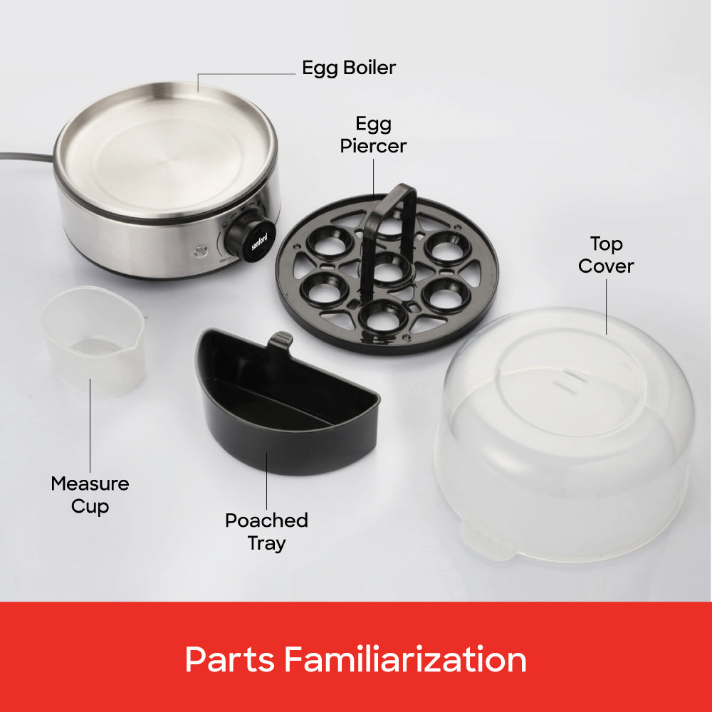 Sanford 7 Egg Boiler with Stainless Steel Bowl and Timer Function | SF5755FS BS - buysanford