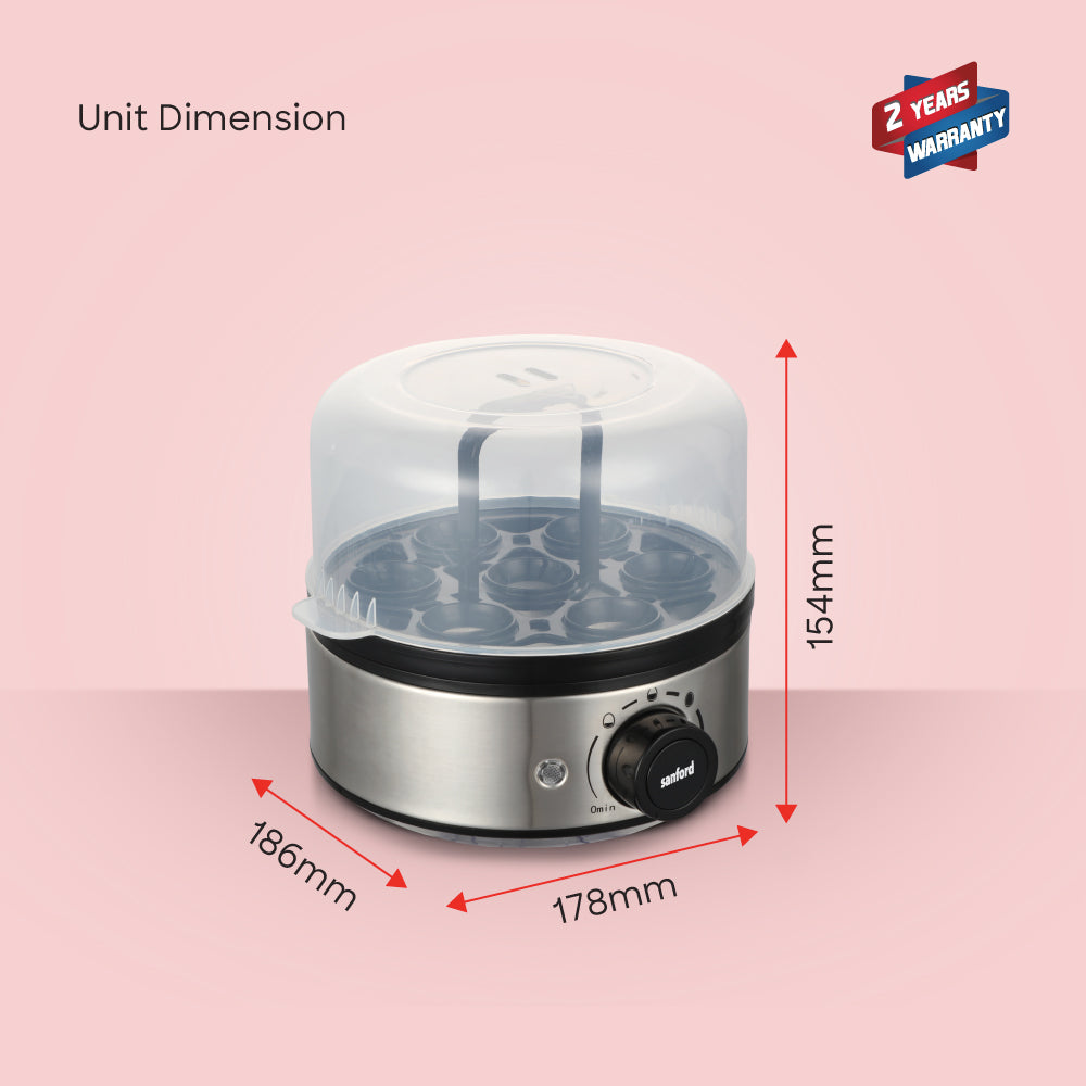 Sanford 7 Egg Boiler with Stainless Steel Bowl and Timer Function | SF5755FS BS - buysanford