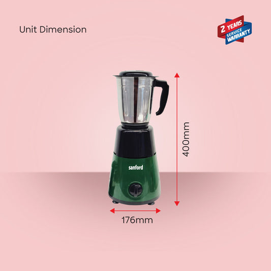 Sanford 550W Mixer Grinder with 1.2L Blending Jar and Chutney Jar | SF5905GM-C - buysanford