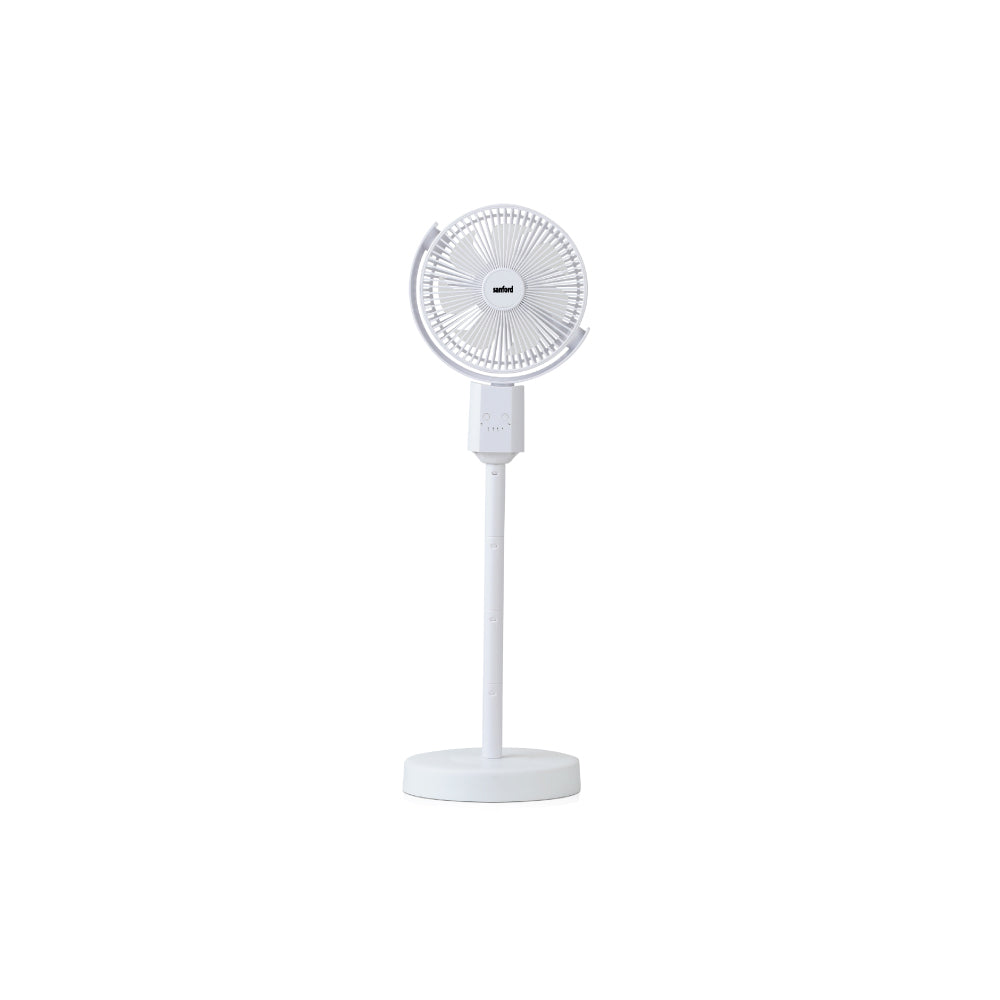 Sanford Rechargeable Oscillating Fan | 4 Speeds | Tilt & Height Adjustable | 10H Runtime | Type-C Fast Charging | 4500mAh Battery - buysanford
