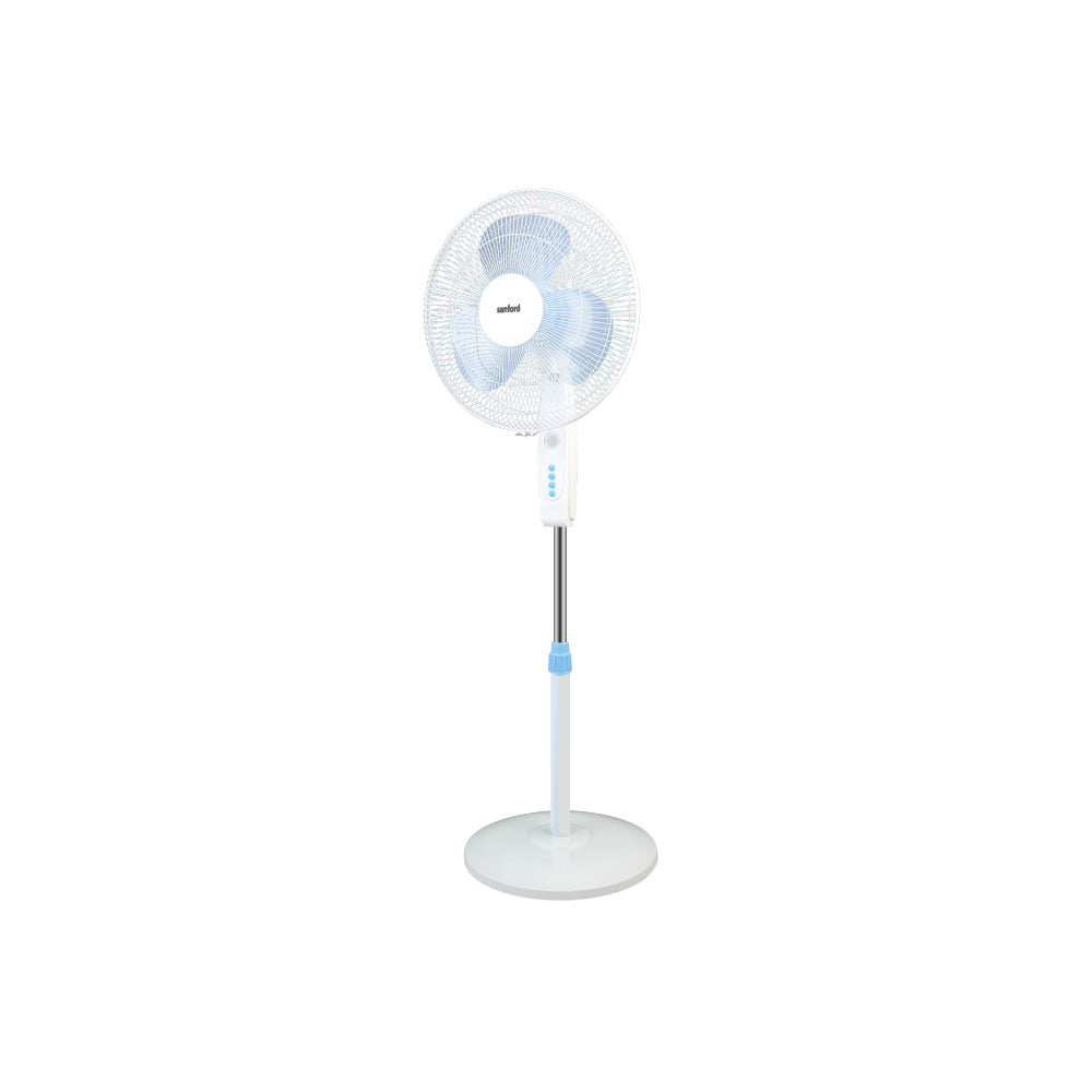 Sanford 18-Inch Stand Fan with LED Light | 60W Motor | 1250 RPM | 3-Speed | Adjustable Height - buysanford