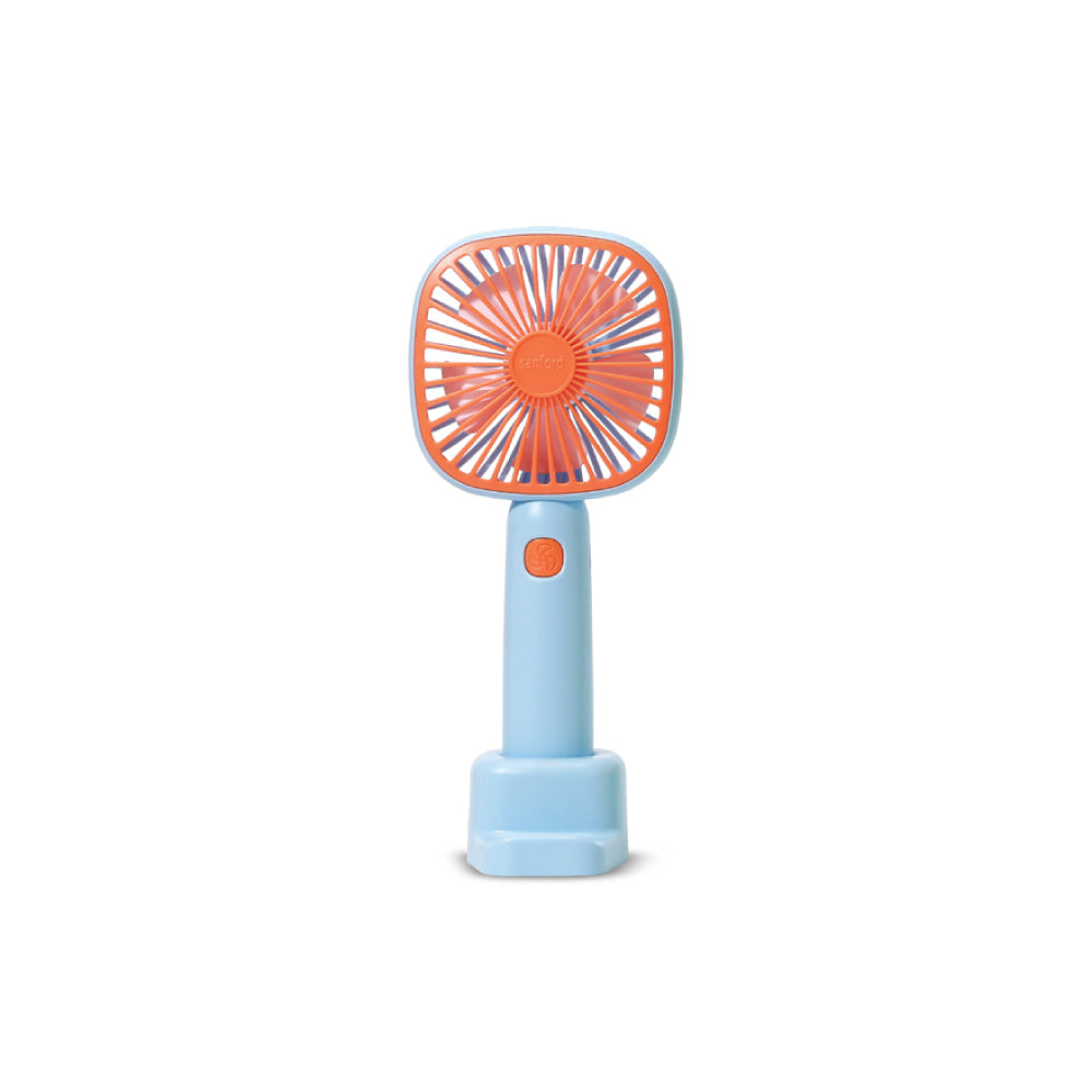 Sanford Rechargeable Hand Fan Combo | With Mobile Holder & Compact High-Speed Fan | USB-C Charging | 3-Speed | Portable Design - buysanford