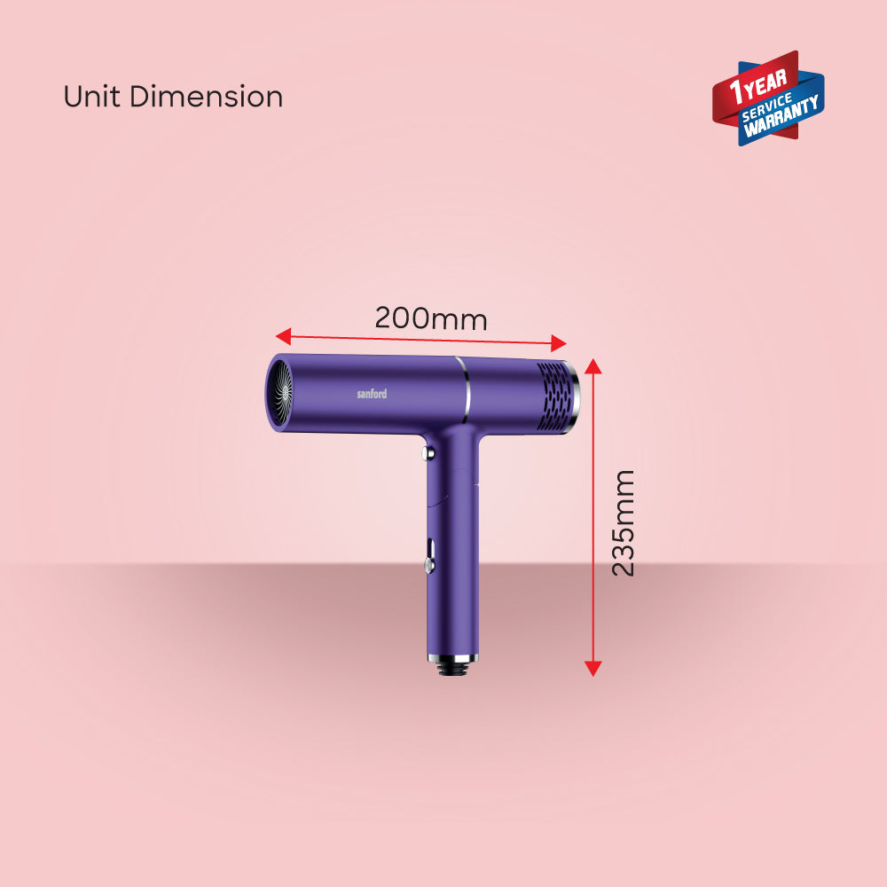 Sanford 2200W Foldable Hair Dryer – 2‑Speed, 3‑Heat setting | SF9678HD - buysanford