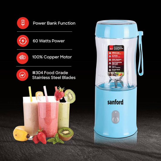 SF6810BR-380ML Rechargeable Blender - SANFORD MIDDLE EAST DWC L.L.C